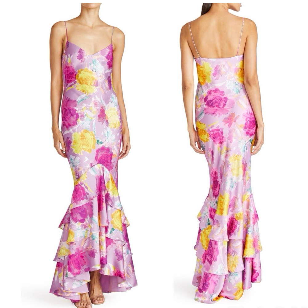 ML Monique Lhuillier Seraphine Satin Maxi Dress - Picture 15 of 15